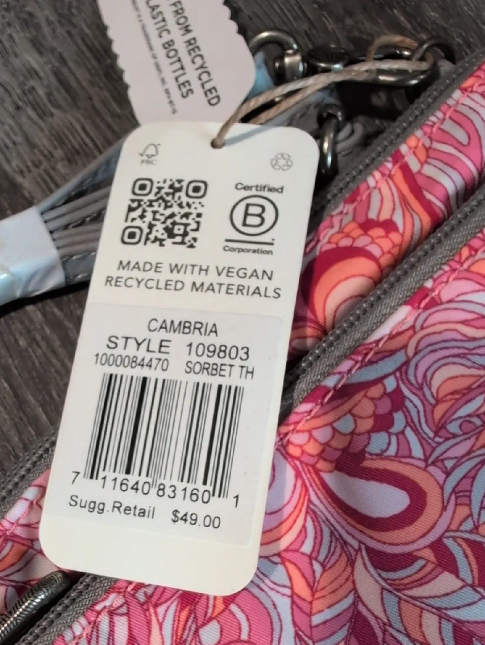 Sakroots Cambria Smartphone Crossbody Nylon in Sorbet Print
